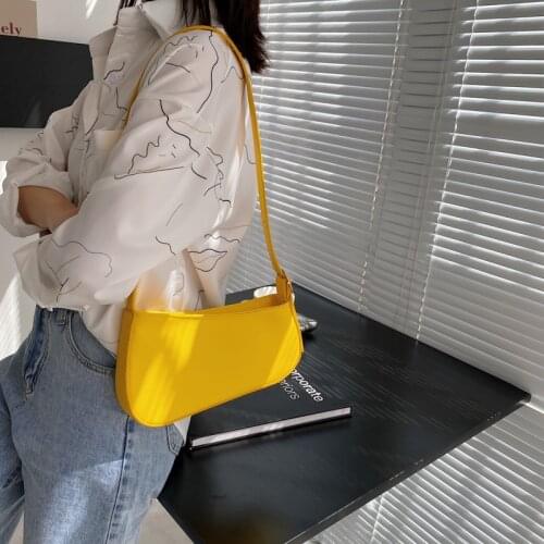 Handle Bag Women Retro Handbag PU Leather Shoulder Totes Underarm Vintage Top Handle Bag Female Small Subaxillary Bags Clutch