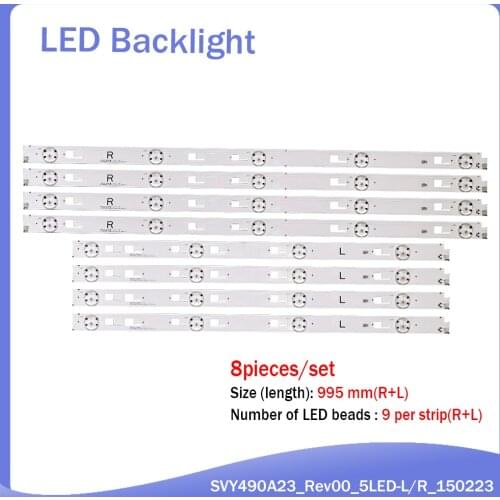 LED Backlight strip SVY490A23 For 49 inch TV KD-49XD7005 LC490EQY-SJA3 KD-49XD7005 KD-49XD7066 LC490EQY-SHM2 KD-49X8005C