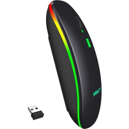 Luminous Wireless Mouse Portable Bluetooth 5.1 2.4G Rechargeable Wireless Gaming Mouse for Laptops PC