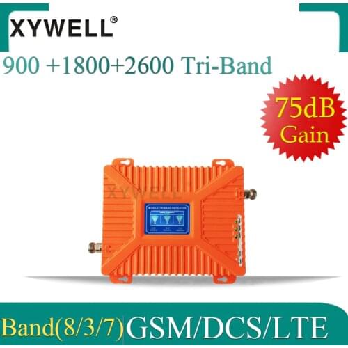 2019 New!!Tri-Band 900 1800 2600 Cellular Amplifier 4g signal Booster GSM DCS LTE 2G 3G 4G CellPhone Signal Repeater