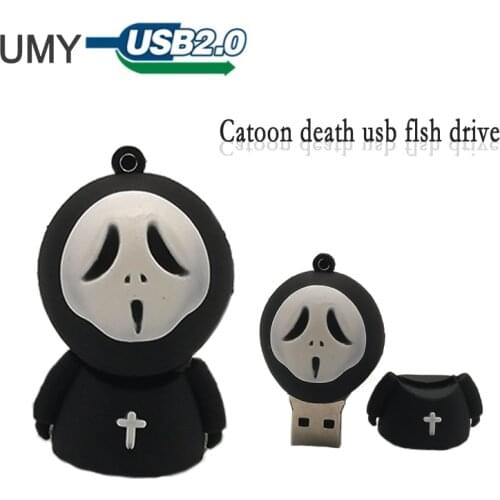 USB flash drive pendrive cartoon death man memory stick creative gift pen drive 4GB 8GB 16GB 32GB 64GB real capacity flash drive