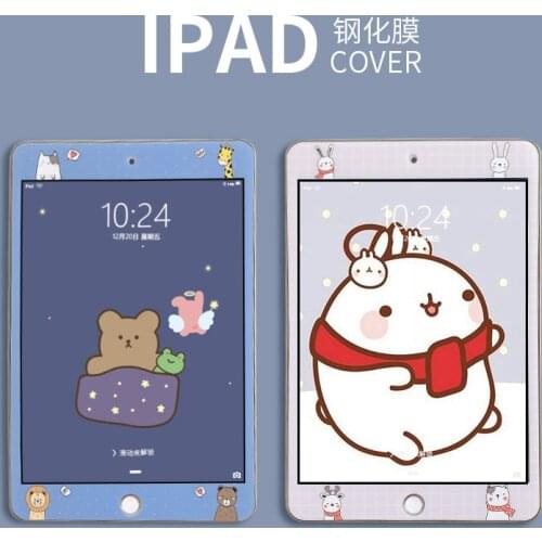 Tempered Glass For iPad 2018 2017 Pro 9.7 inch 10.5 10.9 Glass For iPad Air 2 3 4 Mini 2 4 Screen Cartoon Protective Film Glas