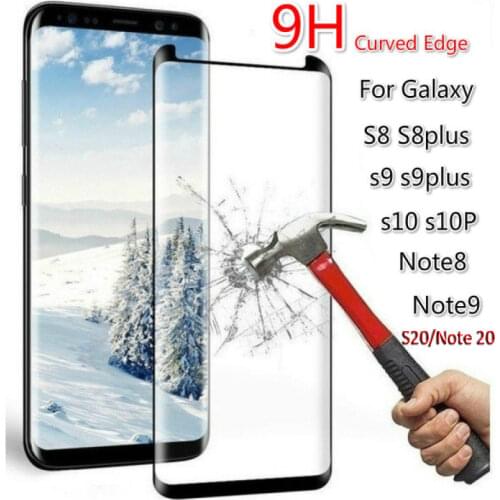 Screen Protectors for Samsung Galaxy Note 20 Note10 Note9 S20 S10 plus S8 S9 S7 Edge 9H Curved Edge Explosionproof Protector