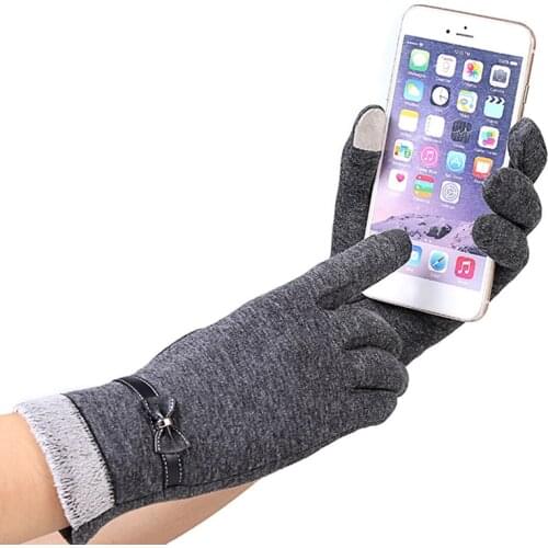 Womens Warm Gloves Winter Fashion Sports Cycling Bike Solid Plus Velvet Warm Breathable Dustproof Gloves High Quality