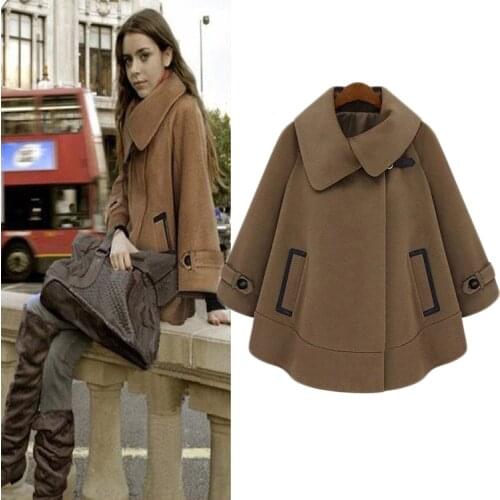 Winter Coat Women Wool Coat Ladies Fashion Cloak Coat Abrigos Mujer Invierno 2019 Manteau Femme Casaco Feminino Winterjas Dames