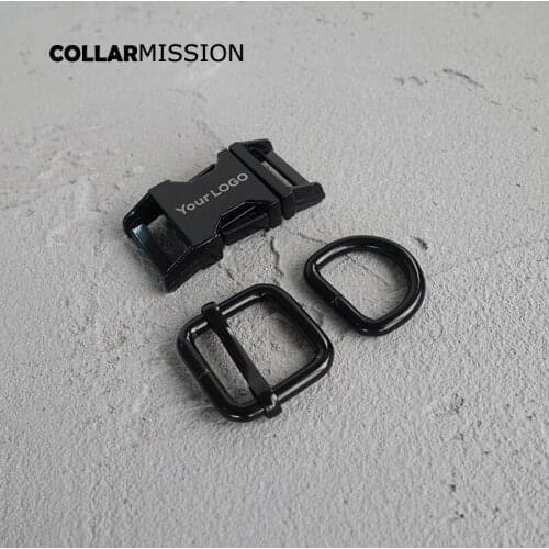 100sets/lot (metal buckle+adjust buckle+D ring/set) provide laser engraving service customize LOGO 20mm high quality 4 colors
