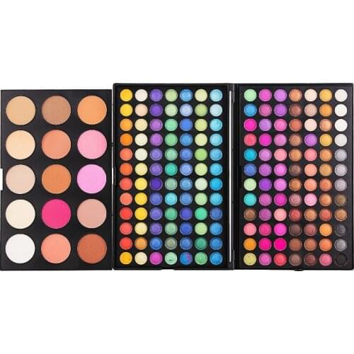 183 Color Eye Makeup Waterproof Eye Shadow Make up Palette Glitter Matte Pigmented Powder Pressed Eyeshadow Blush Concealer Tool
