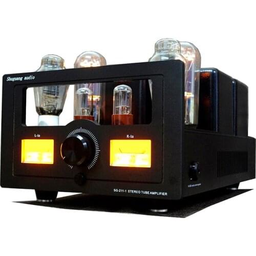 2A3 push 211 tube power amplifier, fever class A single-ended tube power amplifier, power 15W+15W, frequency response: 20-25kHz