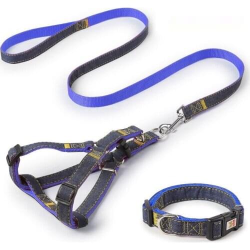 Cute 3pcs Breathable Small Dog Pet Harness and Leash Set Puppy Cat Vest Harness Collar For Chihuahua Pug Bulldog Cat arnes perro