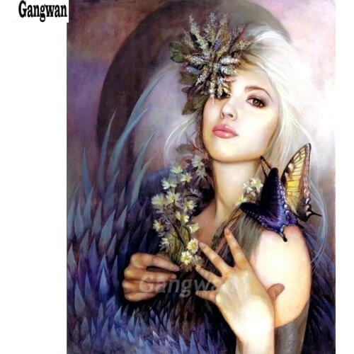5D DIY Diamond Painting flower butterfly girl Woman Diamond embroidery Full Square round Cross Stitch Rhinestone Mosaic decor