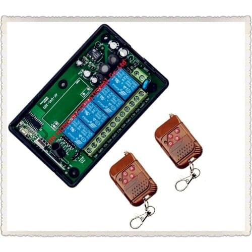 AC85v~250V 110V 220V 230V 4CH Wireless Remote Control Switch Relay Output Radio RF Transmitter Receiver Applicance Garage Door