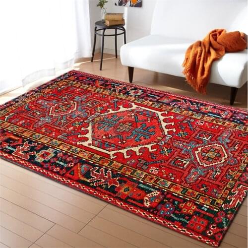 Morocco Ethnic Style Big Carpet Living Room Europe Retro Geometric Printed 3D Carpet Soft Sponge Floor Mat Bedroom Rug