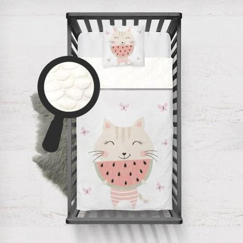 Kids Minky Blanket Super Soft and Warm Blankets Children for Couch and Bed Watermelon and Cats Red Butterfly Model 058