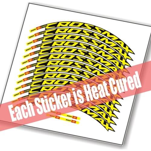 MTB Wheel Set Sticker for MAGIE Crossmax Rim Wheel Hub Color Changing Sticker Decorative Reflective Sticker Customizable