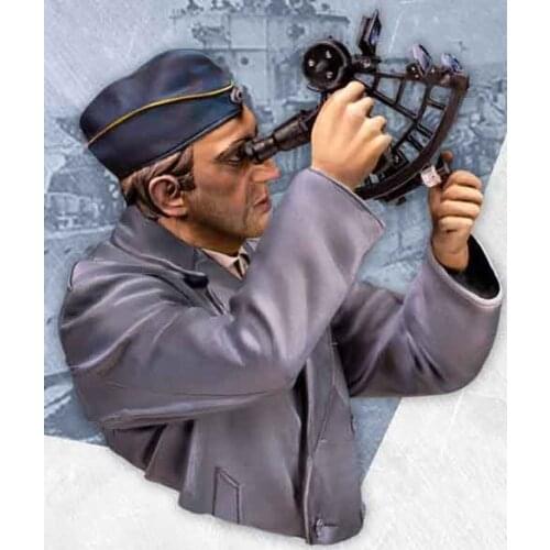 1/12 ancient warrior officer bust Resin figure Model kits Miniature gk Unassembly Unpainted