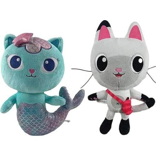 GabbyS Dollhouse Cats Plush Toy Cute Mermaid Plush Doll Soft Stuffed Animal Lovely Plushies Toy For Kids Birthday Xmas Gift Toy