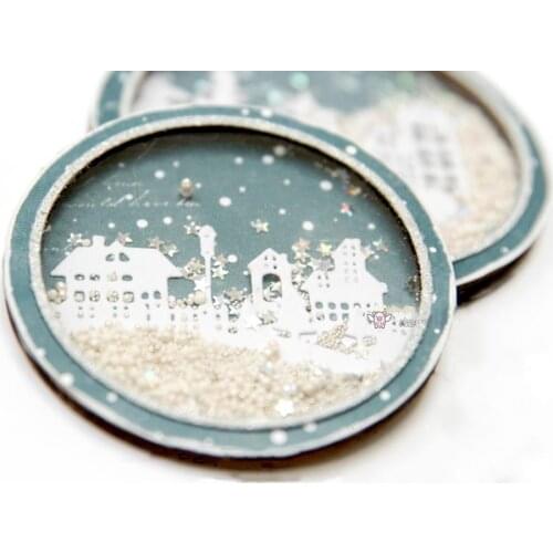 Mmao Crafts Metal Steel Cutting Dies New Christmas tree house side Stencil For DIY Scrapbooking Paper/photo Cards Embossing Dies