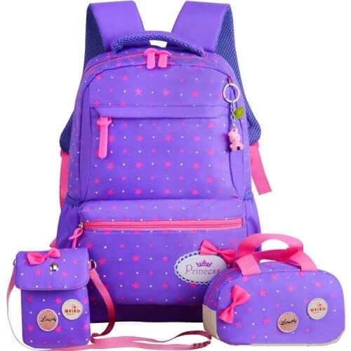 Fashion 3 Pcs/Set Girl School Bags For Teenagers backpack set women shoulder travel bags rucksack mochila knapsack