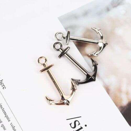Men Anchor Brooch Tack Pin Made of Metal in Navy Style Black And Silver Color Anchor Made of Alloy Jewelry