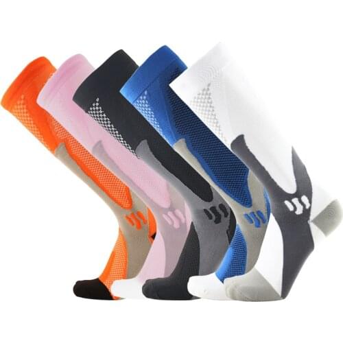 Men Women Compression Socks Knee High Cycling Running Sports Scoks Breathable Anti-slip Professional Basketball Socer Long Socks