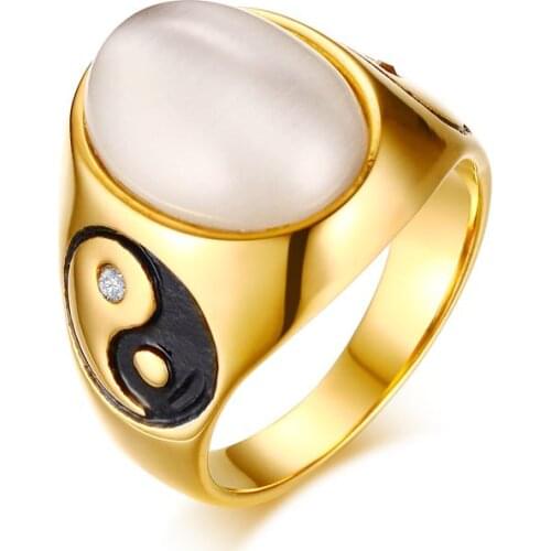 2019 new wholesale Titanium steel jewelry men trendy ring gossip religious bijoux fashion male party accessories birthday gift