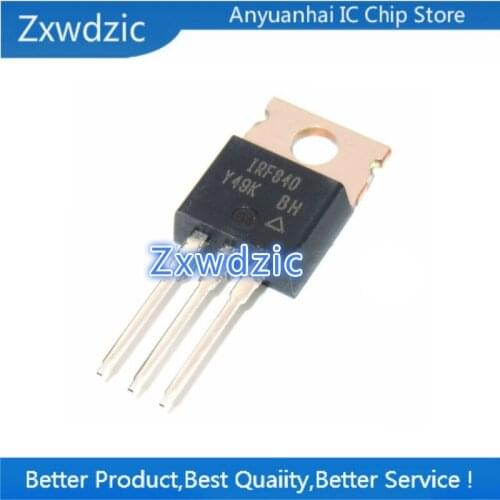 Zxwdzic 10pcs new imported original IRF840PBF IRF840 TO-220 MOSFET field effect transistor 500V 8A
