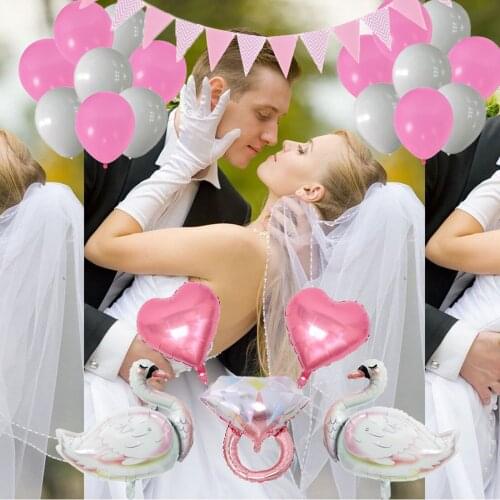 Party Decorations Aluminum Film Balloons Inflatable Ornaments for Valentines Day Wedding