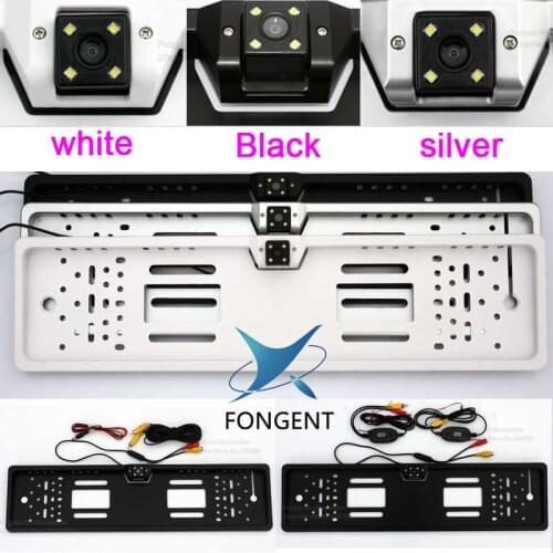 European Russian License Plate Frame RearView Auto Reverse Car Head Back Off up Parking Rear view Wireless Camera Mirror Monitor