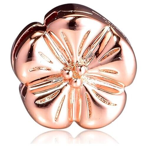 Reflexions Classic Flower Clip Spring Garden Beads For Jewelry Making Fits Sterling Silver Jewelry Bracelet Woman DIY