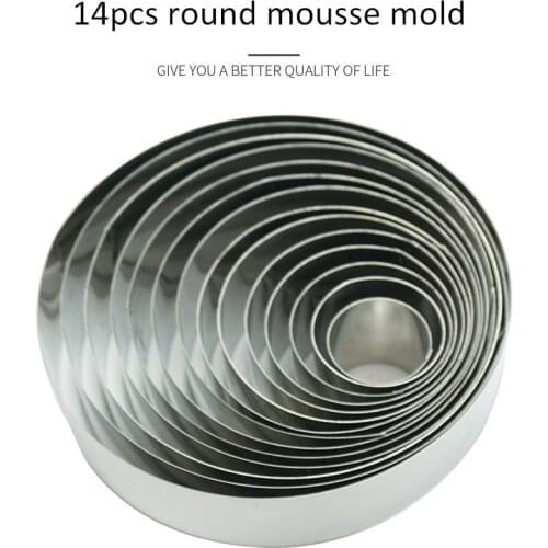 Adjustable Stainless Steel Cake Mold Salad mould Cookie Fondant Mousse Ring Baking Tool Round Bakeware Cake Decorating Tools