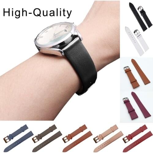 12mm 14mm 16mm 18mm 20mm 22mm Genuine Leather Watch Band straps Watchbands For Women Men Brown Black Belt band Watch Accessories
