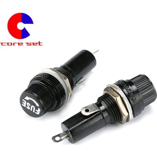 6x30mm glass fuse holder Mount black insurance tube socket 6*30MM fuse holder