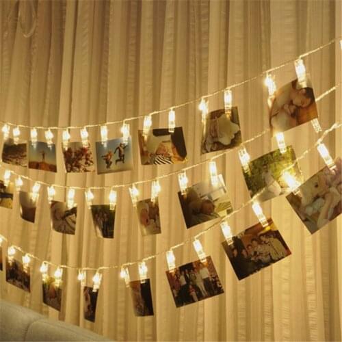 1-5m Photo Clip Led String light Personalized Wedding Decoration Starry Photo Holder String Light Birthday Party Christmas Decor