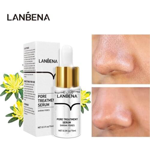 LANBENA Shrinking Pore Serum Pore Minimizer Essence Oil Control Improve Dull Rough Skin Firming Smooth Skin T Zone Skin Care