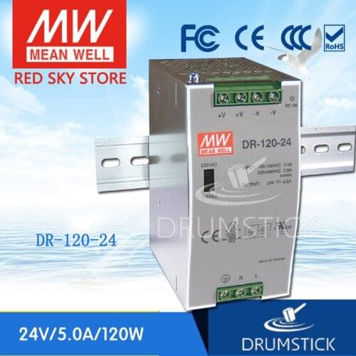 Friendly MEAN WELL 12Pack DR-120-24 24V 5A meanwell DR-120 120W Single Output Industrial DIN Rail Power Supply