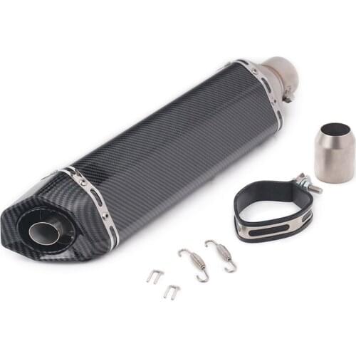 51mm Motorcycle Universal Exhaust Tips Muffler Tail Pipe Aluminum Black Red Yellow Colors 470mm