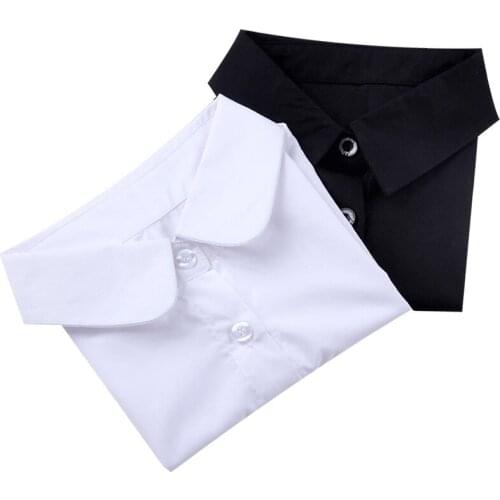 2019 Shirt Fake Collar White & Black Tie Vintage Detachable Collar False Collar Lapel Blouse Top Women Clothes Accessories
