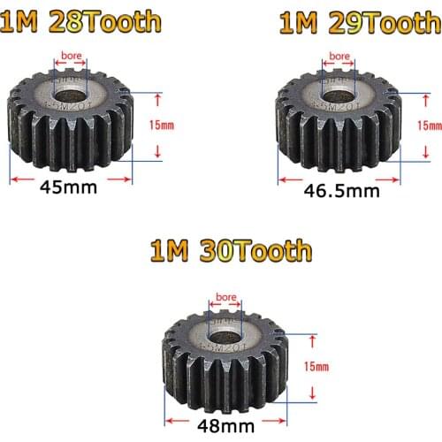 1Pcs 45# Steel Spur Gear 1.5Mod 12T-27T Metal Mod 1.5 Pinion Gear 12-27 Tooth Moter Gear