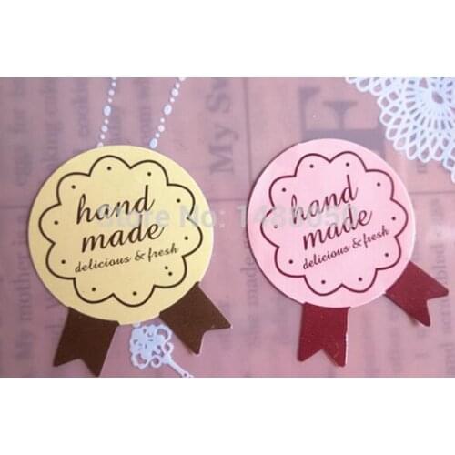 240pcs/lot 2colors decorative stickers DIY hand made sealing tag packing sticker Free shipping