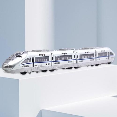 4Pcs Train Model Magnetic Pull Back 1: 60 Monumental Train Cast for Gift