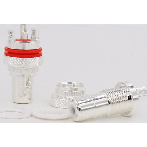 8pcs high quality silver plated RCA Socket Female RCA Jack Socket Connector