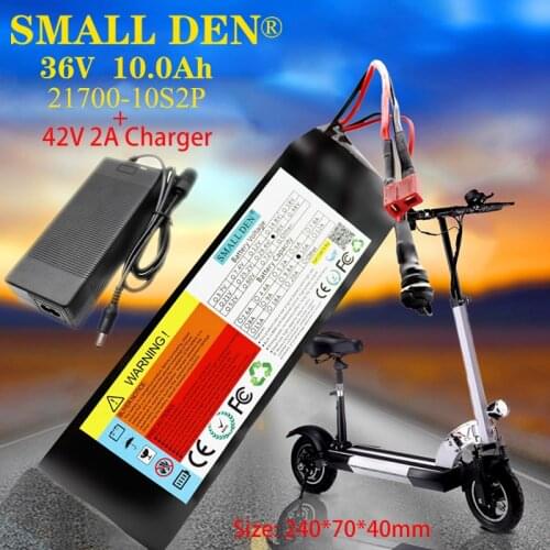 36V 10Ah 21700 Lithium battery pack 10S2P 500W high power 42V 10000mAh electric bicycle scooter Build-in 15A BMS+ 42V 2A Charger