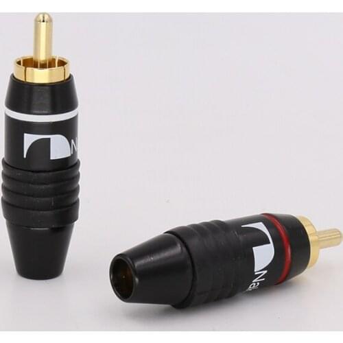 10x VR004G RCA Plug Audio Cable Connector 24K Gold plated +free shipping +100% new