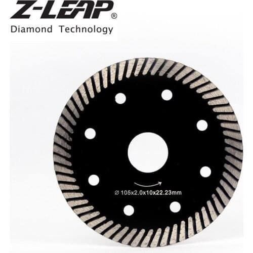 Z-LEAP 4 Inch Diamond Saw Blade Hot Pressed Turbo Cutting Disc 105mm Concrete Granite Marble Stone Circular Blade Wet Dry Use