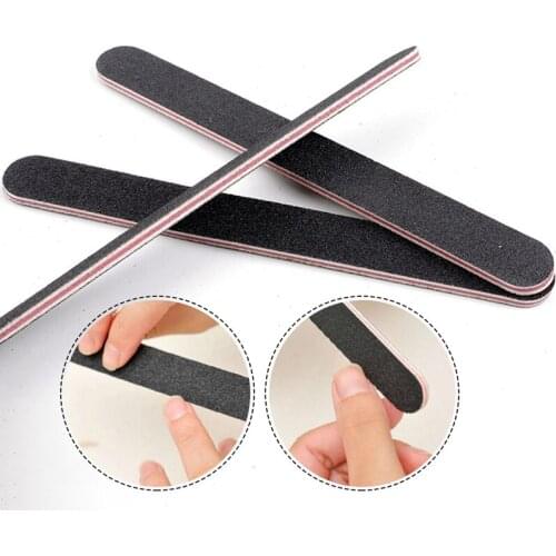 Black Nail File Grinding Strip Red-Heart Nail Roughness Double-sided Black Practice Grinding Special Rubbing nail files 100 180