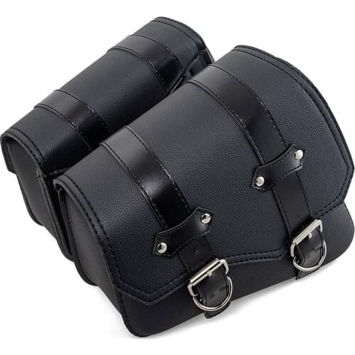 For Sportster XL 883 1200 Waterproof Motorcycle Bag Pu Leather Motorcycle SaddleBags Motorbike Side Tool Bag Outdoor Luggage