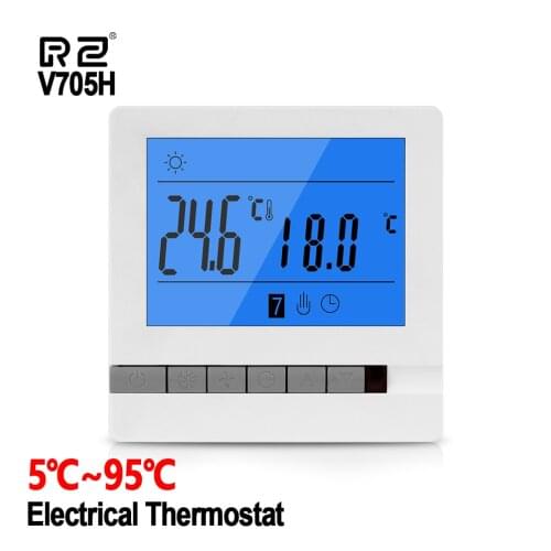 RZ Home Thermoregulator 220V 16A LCD Programmable Floor Heating Room Wall Digital Thermostat Room Temperature Controller