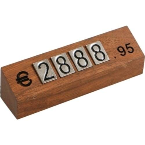 Euro Currency Jewelry Pricing Cube Angled Set Adjustable Price Block Kit Number Price Display Counter Stand Tag for Retail
