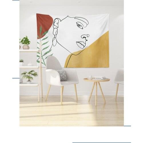 Tapestry Background Cloth Ins Hanging Art Character гобелен Nordic Sofa Bedroom Bedside Wall Decor Decoration Murale Chambre