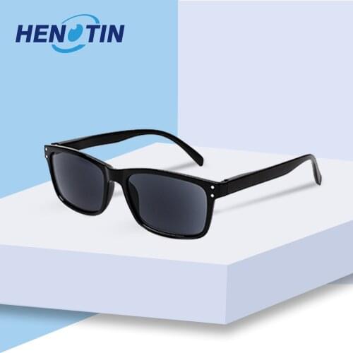 Henotin Reading Glasses men and women Retro Spring Hinge rectangular frames Quality eyeglasses include sun readers